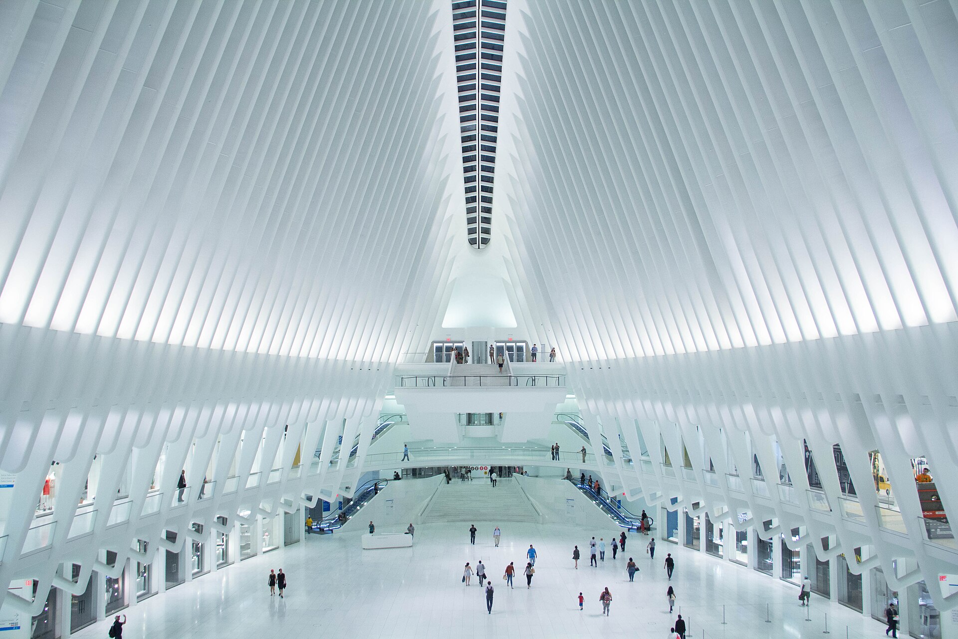 Inside the Oculus, two days after Westfield World Trade Center opened (18 August 2016)