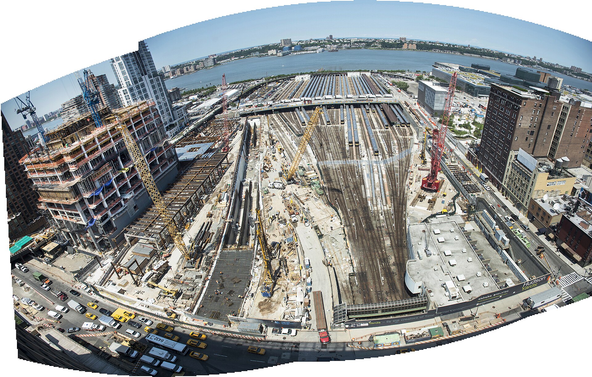 Building the platform over the tracks, July 2014 (MTA photo)